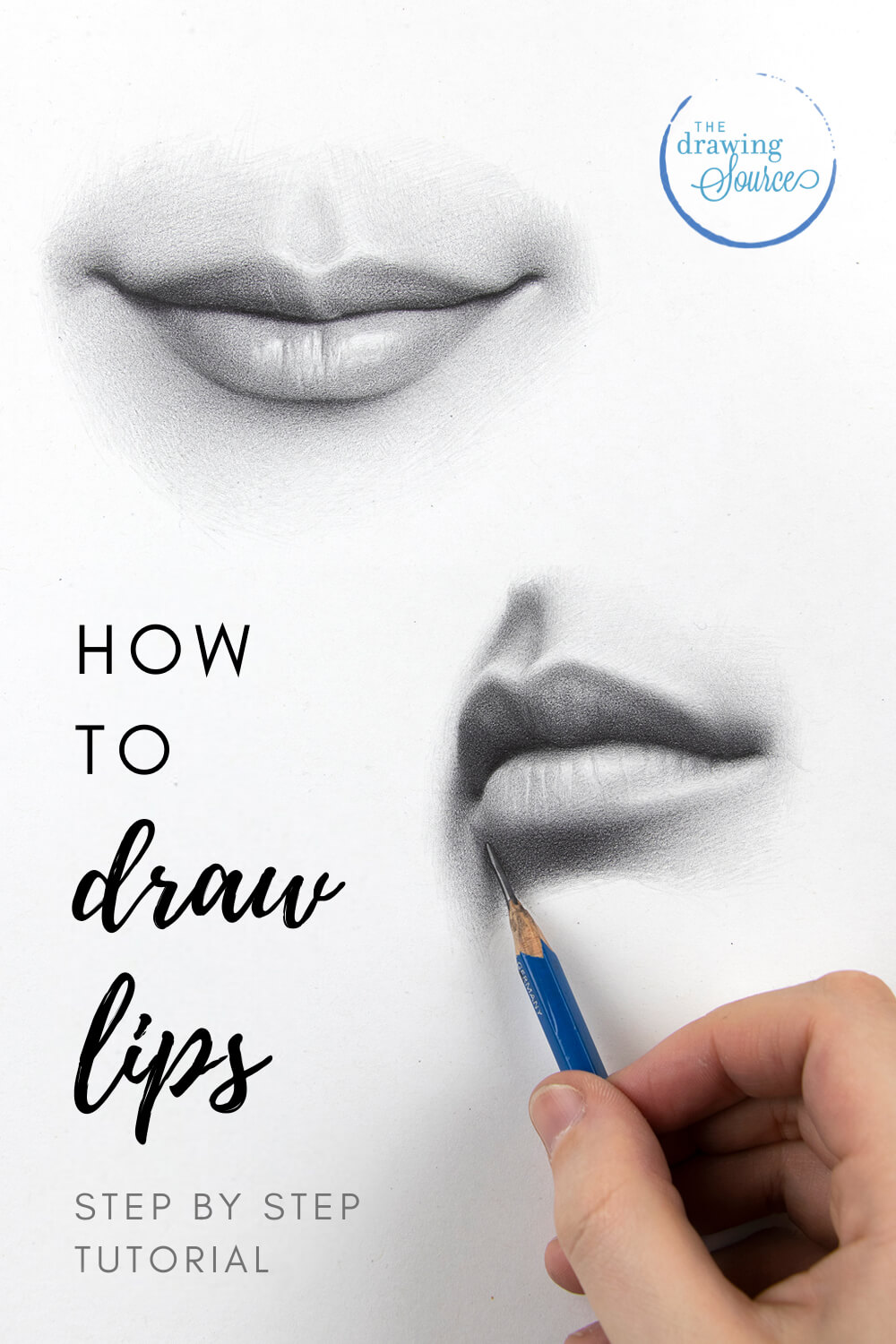 Learn how to draw realistic lips step by step in this detailed tutorial from The Drawing Source.