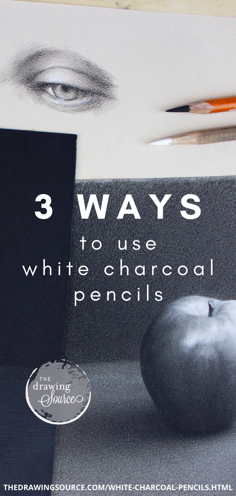 white charcoal pencil techniques
